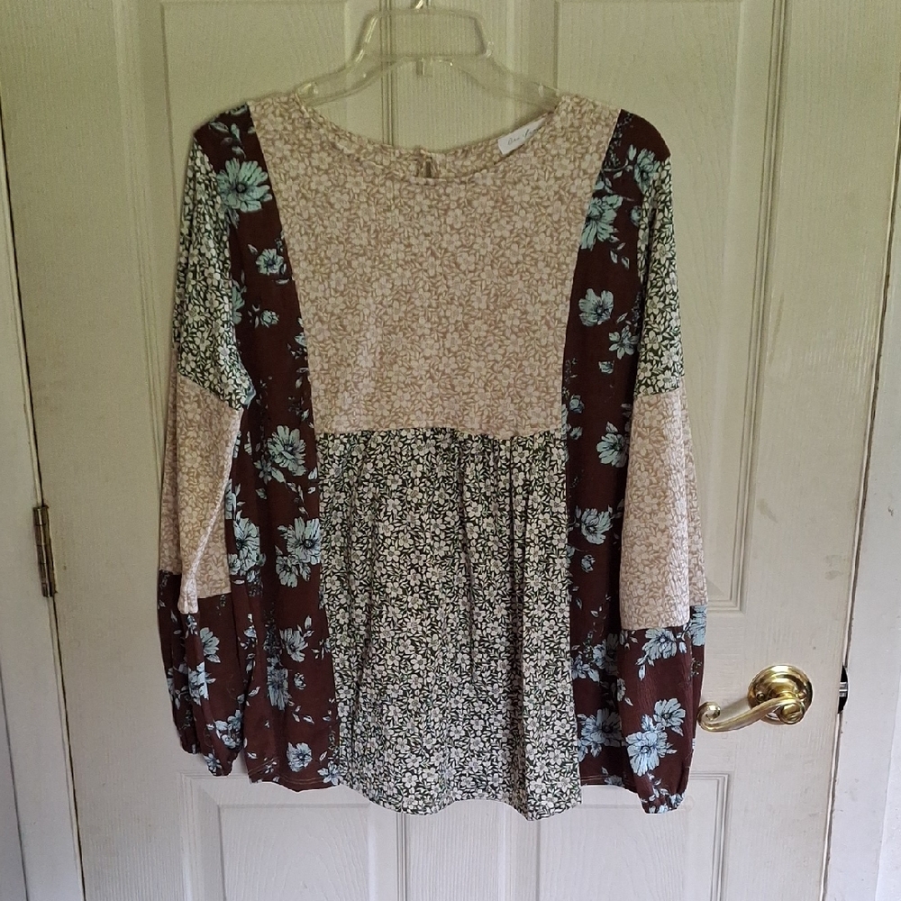 Ces Femme Gorgeous Multi-patterned Tunic, M